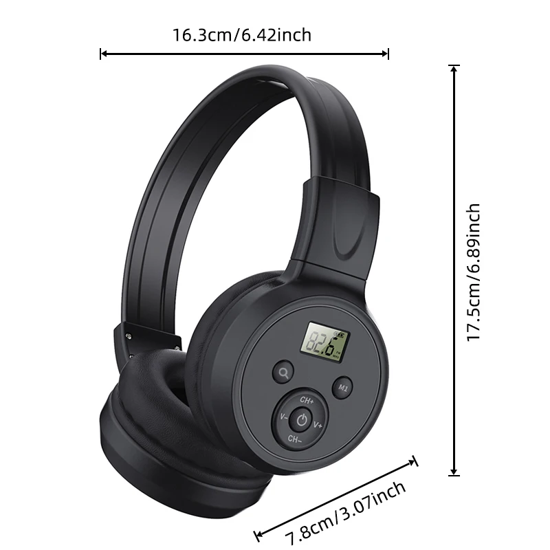 F4 Rechargeable & Portable Personal FM Radio Headphones with Best Reception, FM Headset Radio Receiver for Meeting, Daily Works,