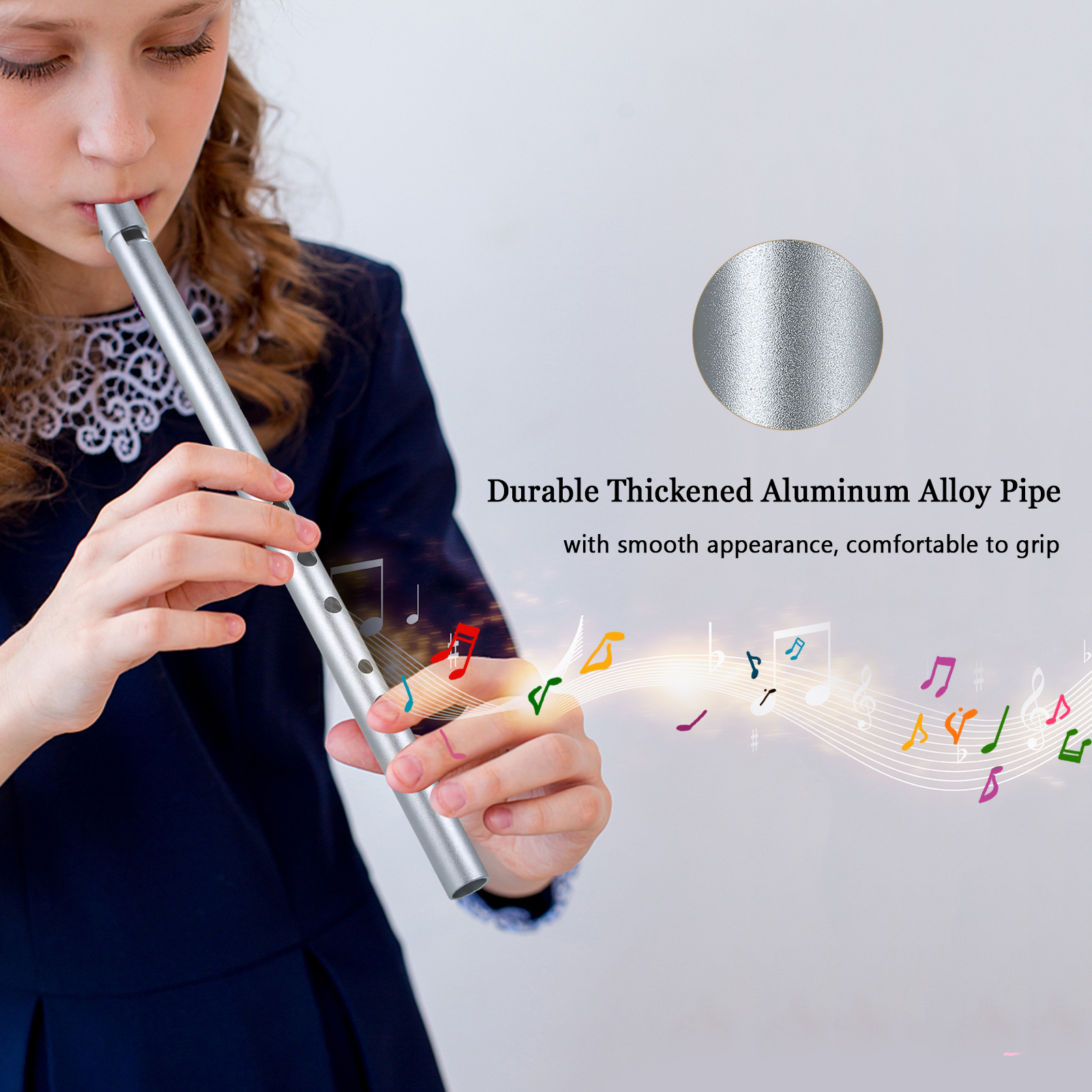 Sifflet traditionnel en étain, 6 trous, flûte, Instrument de musique, pour débutants, intermédiaires et Experts