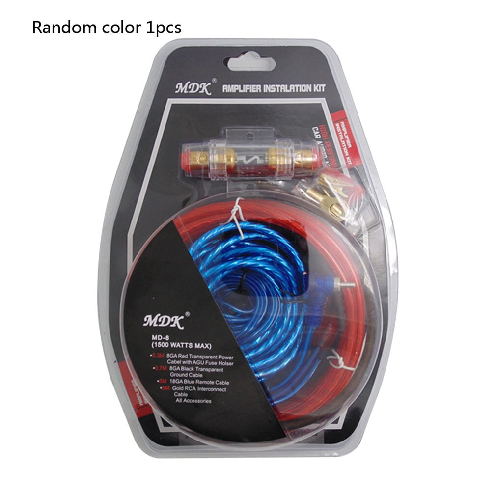 45cm Car Power Amplifier Car Speaker Woofer Cables Amplifier Installation Kit for Automobile Subwoofer Set Line with Fuse
