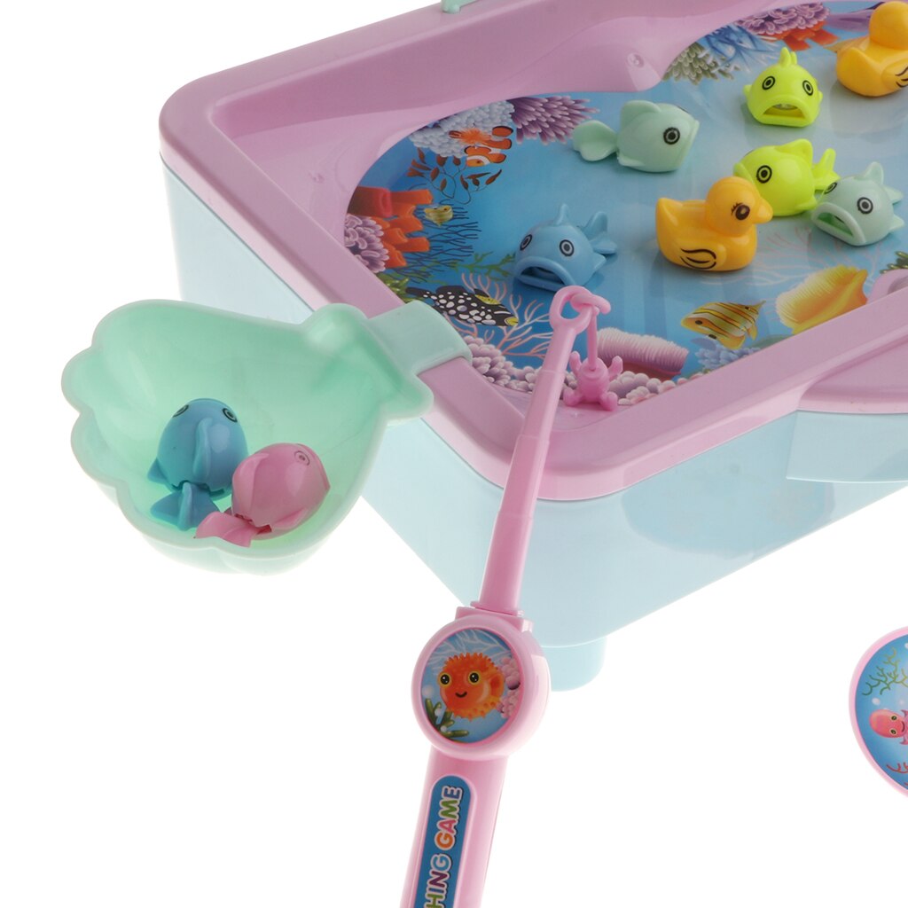 22- teiliges magnetisches angelspielzeug für babys – lustiges elektrisches musik-fischbecken zur förderung der entwicklung