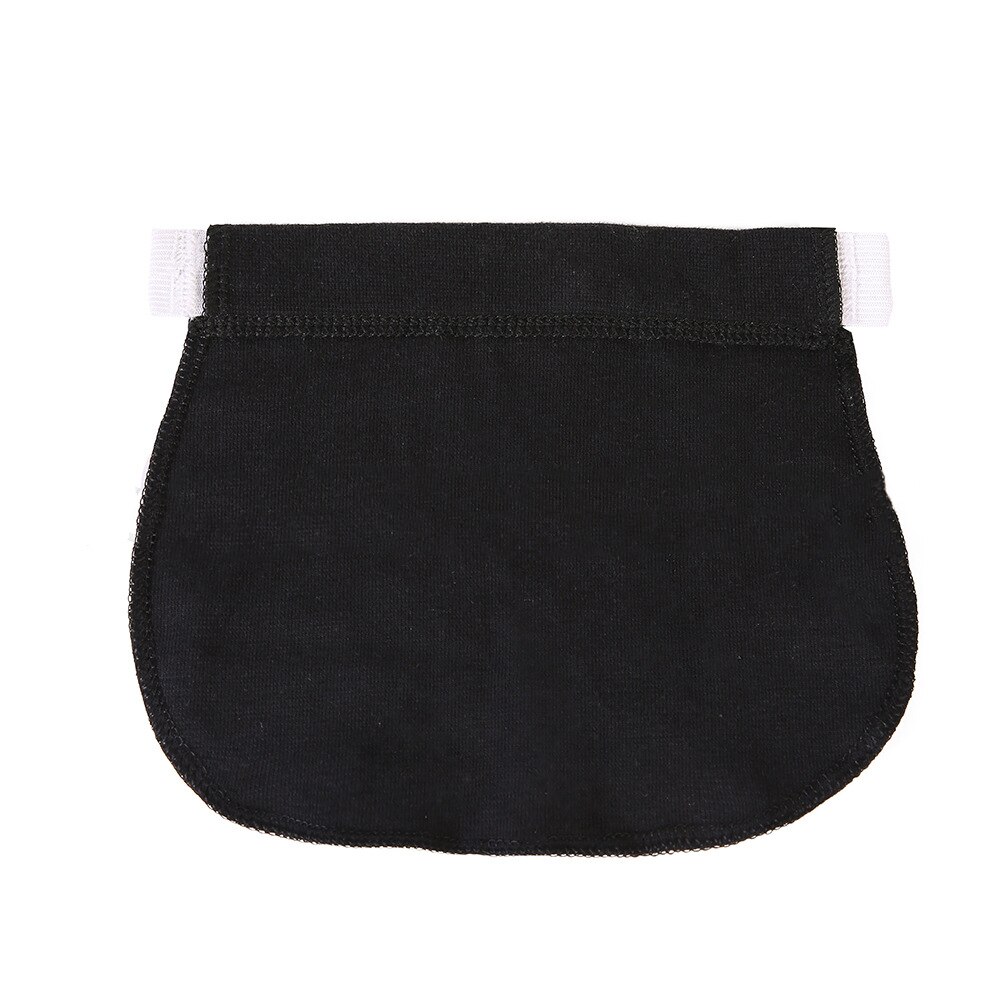 Extensor elástico para cintura de maternidad, Pantalones suaves, hebilla de extensión de cinturón, alargador de botón, ajustable para embarazadas: Black