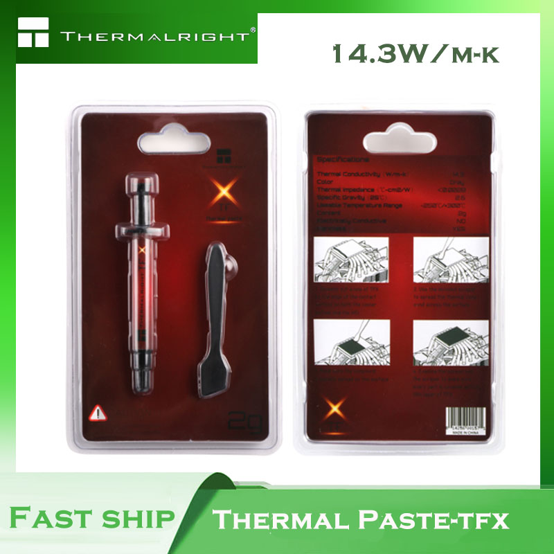 Thermalright – pâte thermique TFX 14.3 w/m-k, Non conductrice, pour CPU, GPU, ordinateur portable, ordinateur portable, graisse, haute Conduction