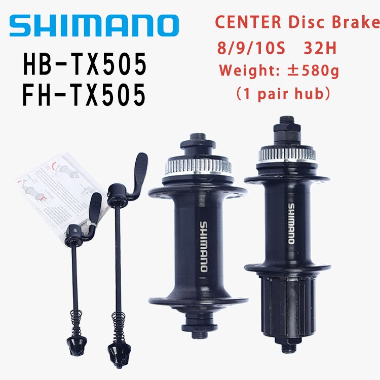 Piezas originales para bicicleta de montaña, tambor de flores TX505, freno de disco central, liberación rápida 32h, buje de rueda trasera de 8/9/10 velocidades: TX505 32H 1 pair