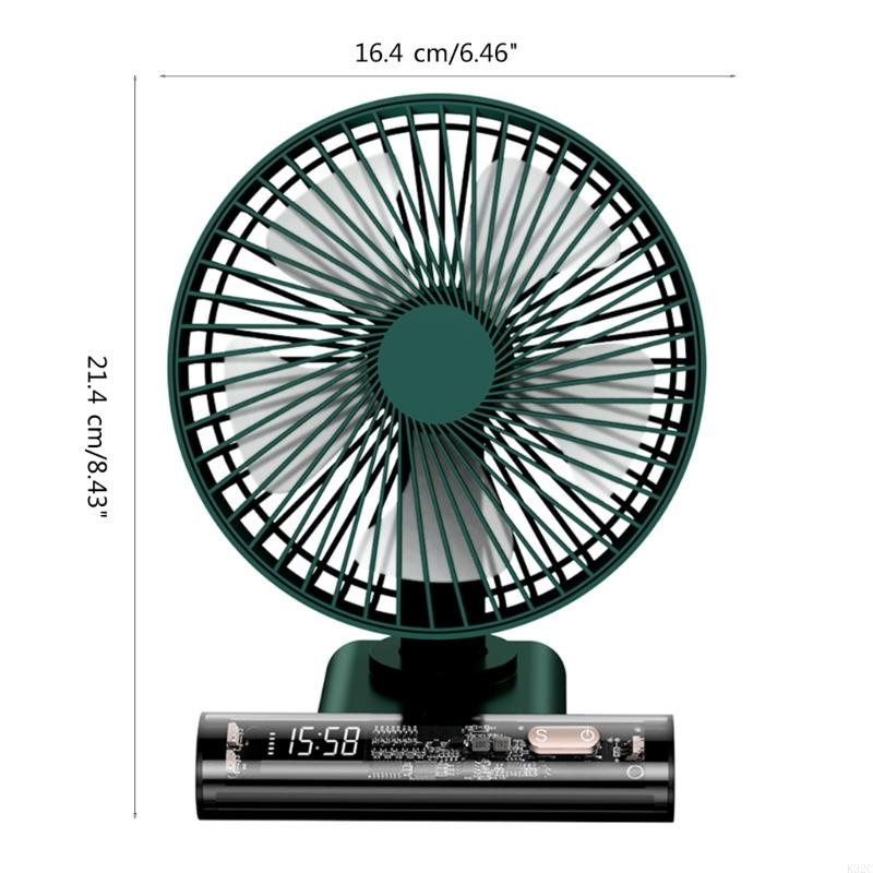 K32C Portable Powerful Small Table Fan Battery Desk Fan for Home Office Car Outdoor