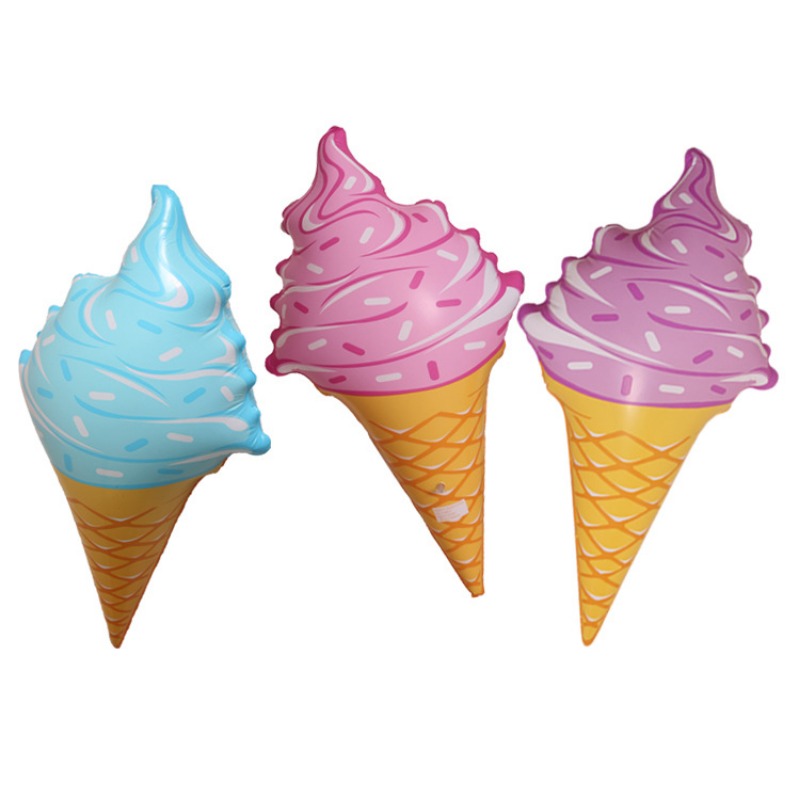 Uppblåsbar simring stor glass uppblåsbar flytande rad simbassäng glassleksak simring simutrustning