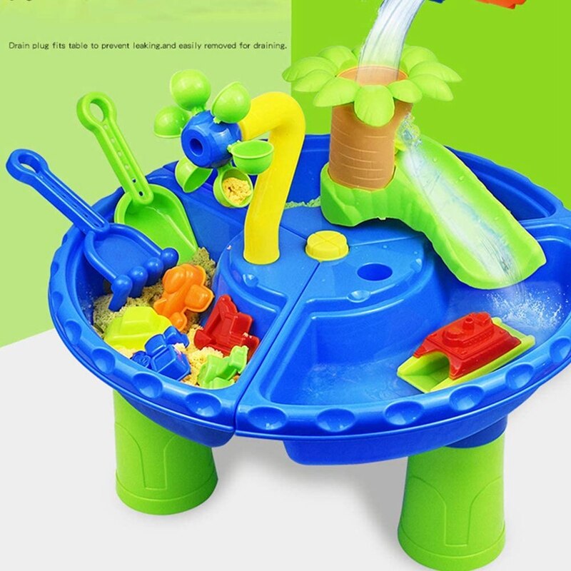 Children&#39;s Beach Toy Set Play Sand Toys Kids Summer Beach Table Baby Water Sand Digging Tools for Seaside Swimming Pool