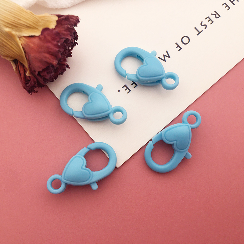 20 Stks/partij Acryl Kleurrijke Sieraden Maken Sluitingen 22X13Mm Kreeft Sluitingen Voor Diy Ketting Armbanden Sieraden Maken Bevindingen: Roze