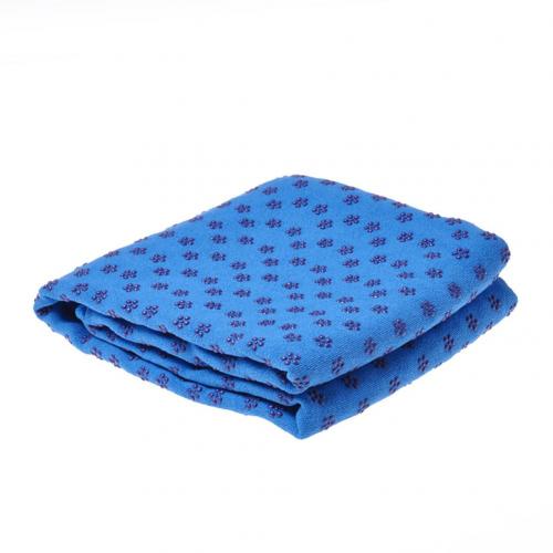 Non Slip Yoga Mat Cover Towel Blanket Gym Sport Fitness Exercise Pad Cushion: Blue