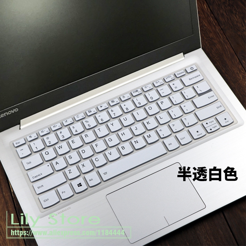 laptop Keyboard Cover Skin for Lenovo Ideapad 340s-14iwl 340s C340-14iwl C340 c340-14api c340-14iml S340-14iwl 14api 14 inch: white