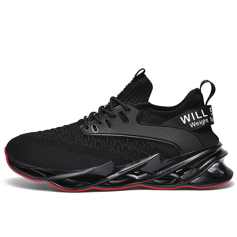 Sneakers Men Breathable Outdoor Men Sneakers Lace Up Tennis Sport Casual Shoes Men Comfotable Footwear: ZJ9189  Black / 8