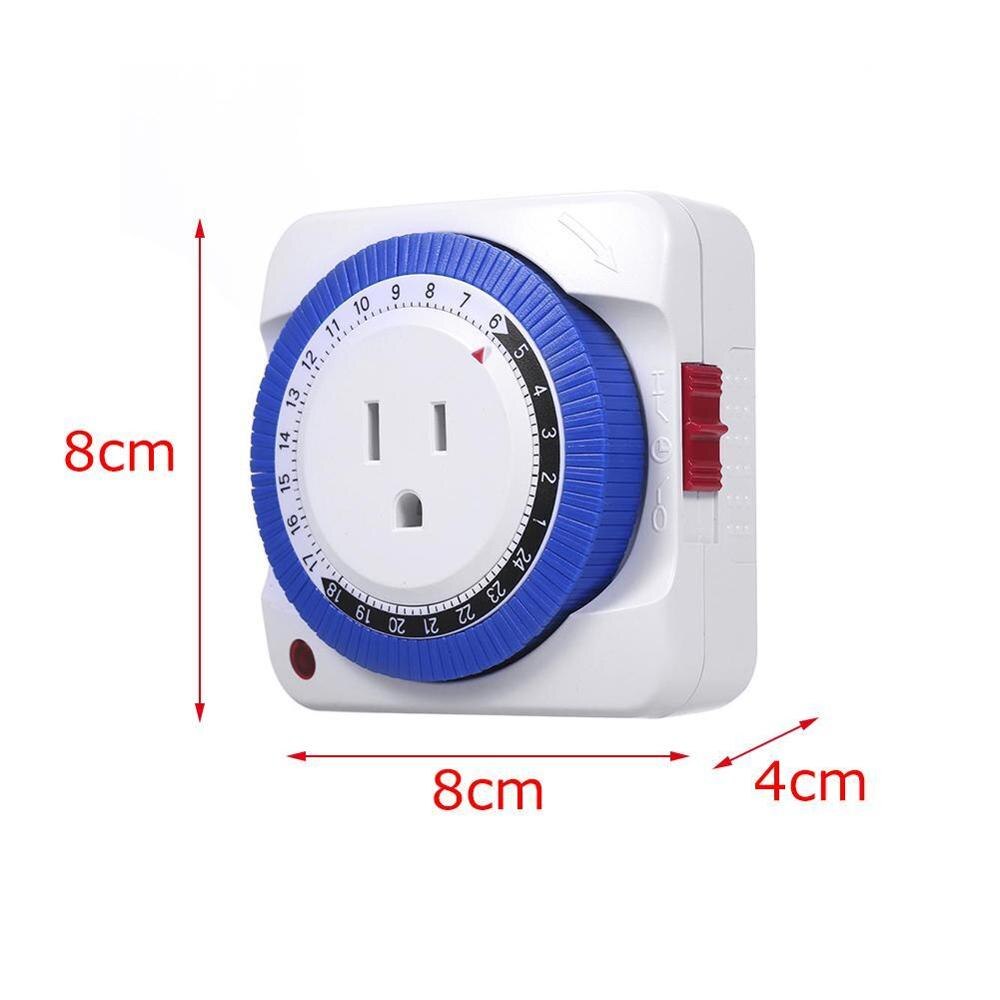 Newest 24 Hours Mechanical Timer Socket Switch Electrical Timer Outlet Wall AC Use N9Z6