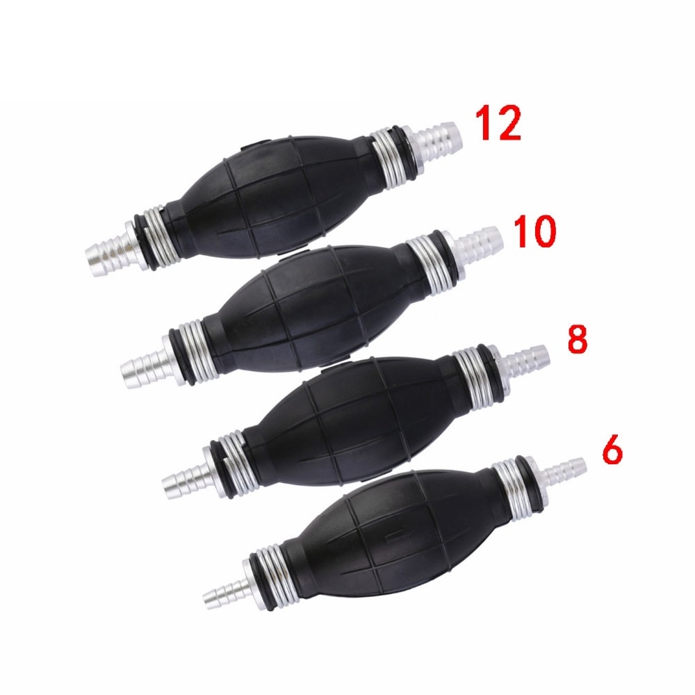6MM 8MM 10MM 12MM Rubber And Aluminum Fuel Line Pump Primer Bulb Hand Primer Gas Petrol Pumps For Cars Ship Boat Marine