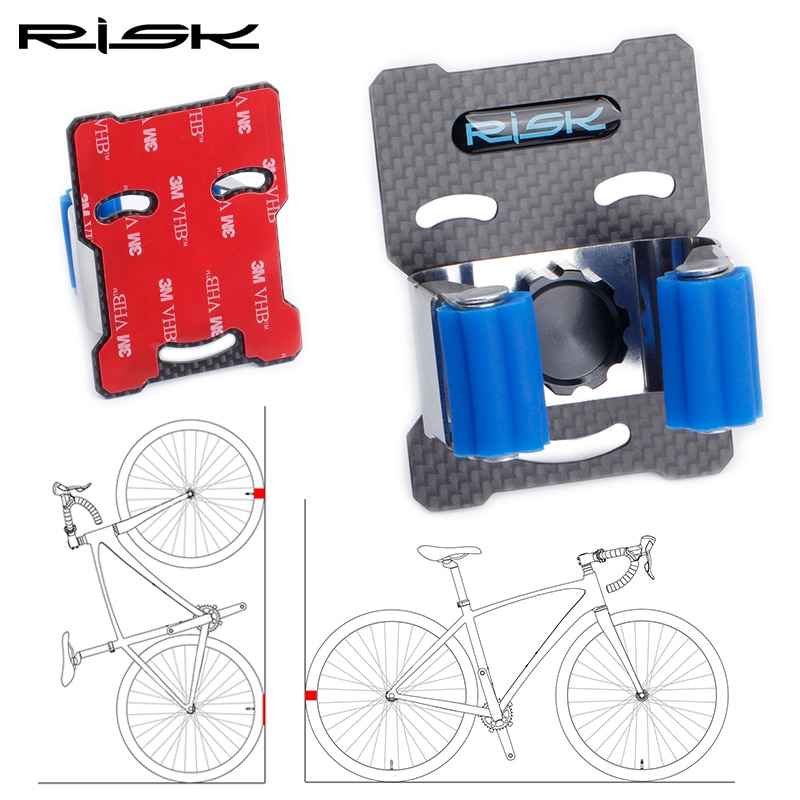 Risiko mtb vejcykel væg parkering klemme stativ cykelholder mountainbike opbevaring stativ cykel dæk støtte stativ montering