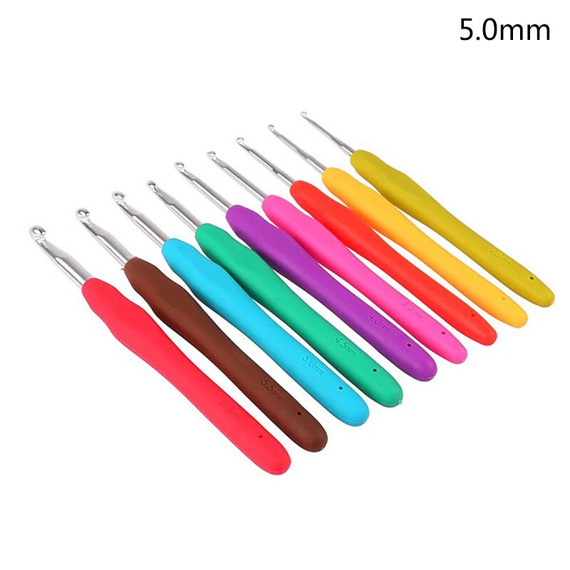 Metal Hooks Crochet Needles Knitting Needles for DIY Crafts Weave Sewing Tools 2-10mm Aluminium Crochet Needle Bag Making Tool: 1Pcs 5MM Random