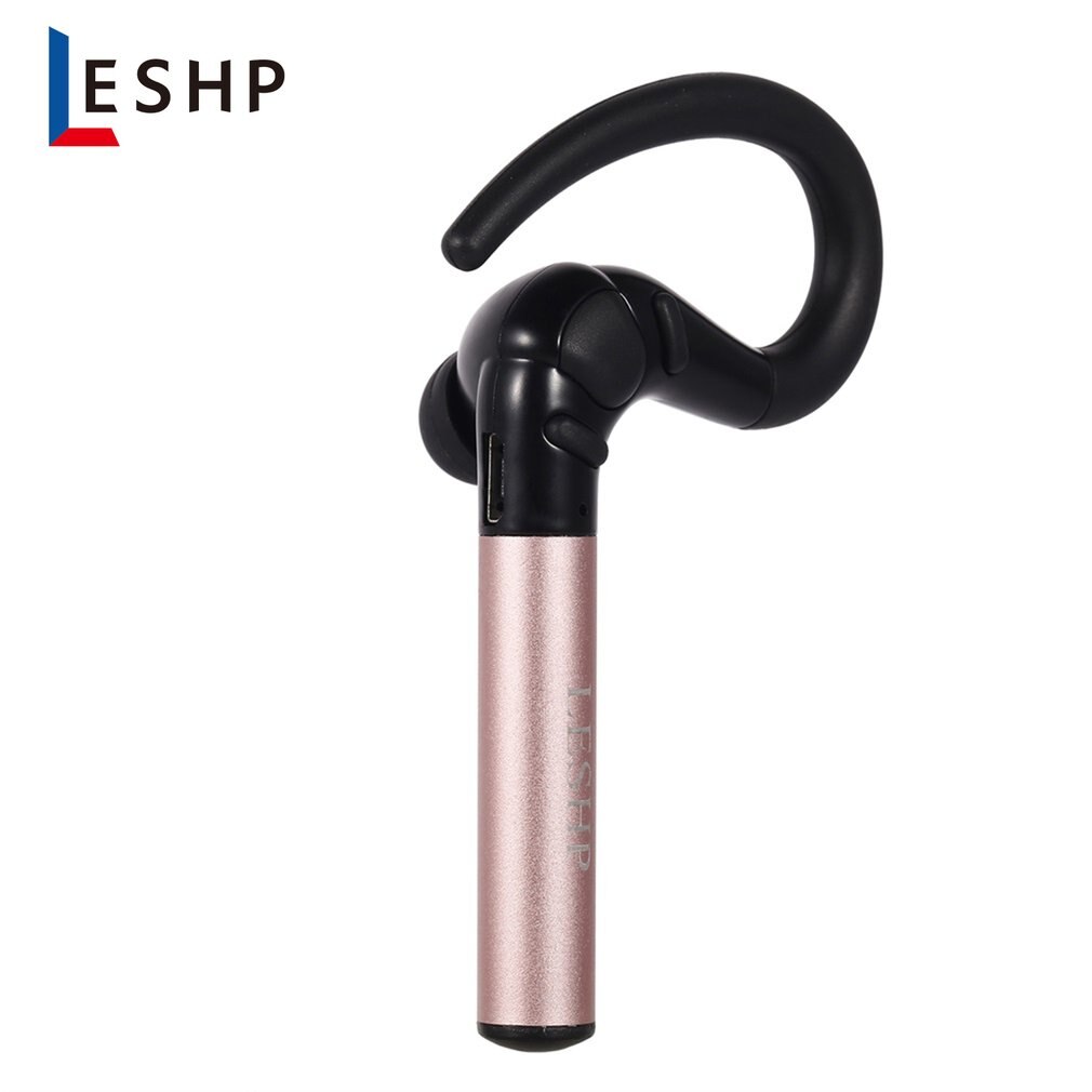 Leshp fone de ouvido sem fio fone de ouvido hd estéreo handsfree suporte a2dp reprodução música do carro: Pink