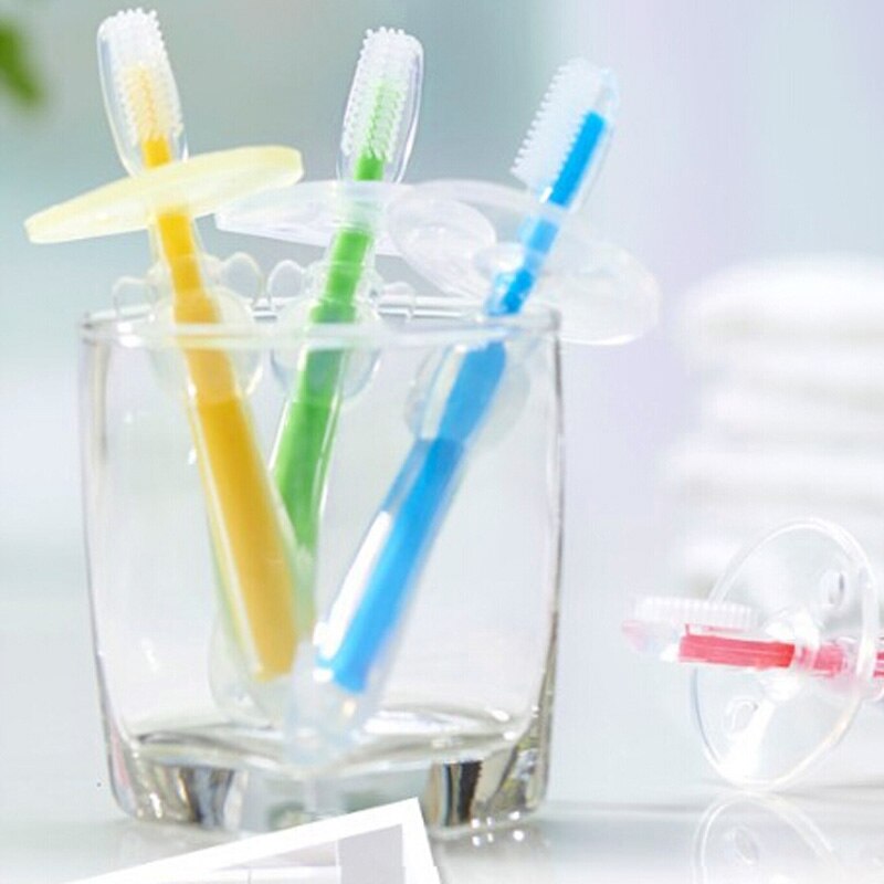 Brosse à dents en Silicone souple pour bébé | Brosse à dents à poils et dents cadulées, soins buccaux pour les soins de bébé, 1 pièce