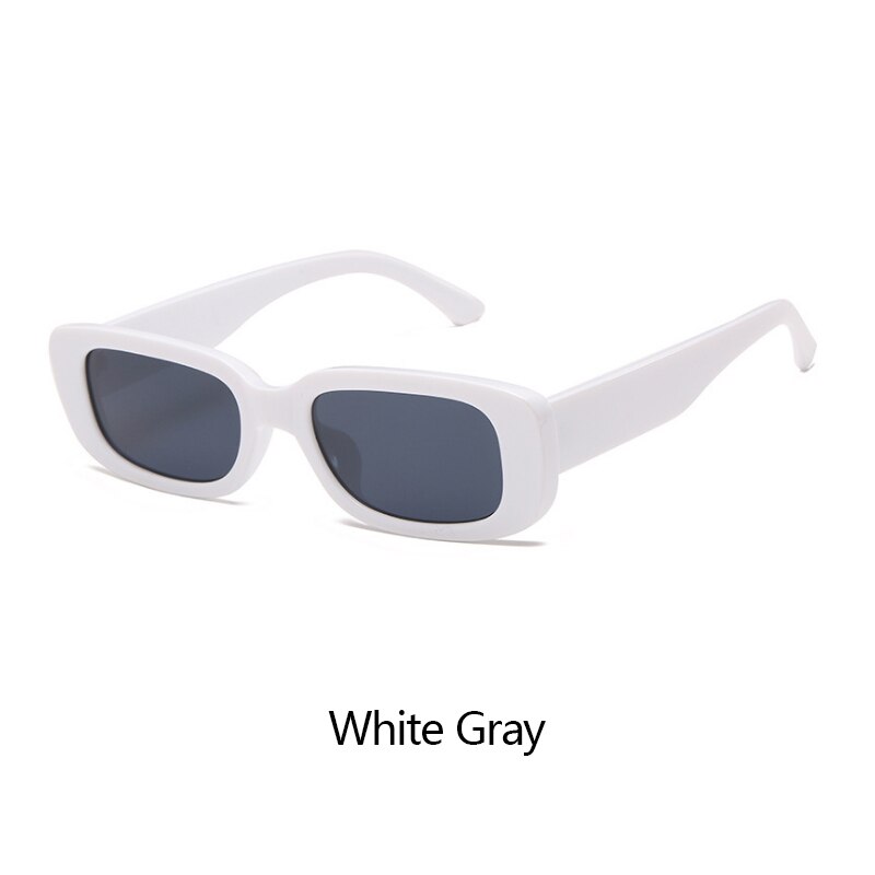 Epicool Klassieke Retro Zonnebril Vrouwen Kleine Vierkante Frame Zonnebril Dames Ocean Lens Zonnebril Oculos UV400: White Gray
