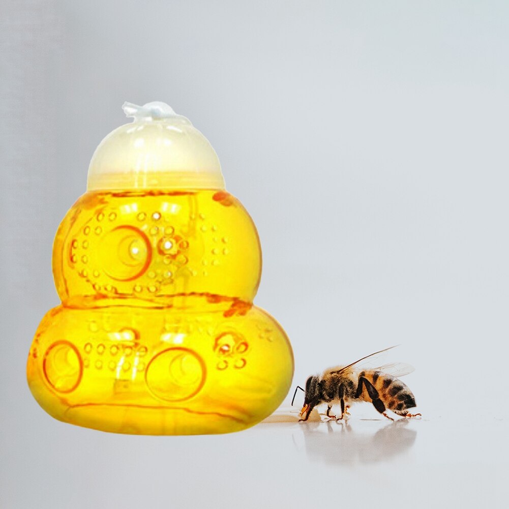 4Pcs Wesp Val Voor Outdoor Plastic Herbruikbare Hornet Geel Jas Bee Insectenvallen Opknoping Afschrikmiddel Voor Buiten