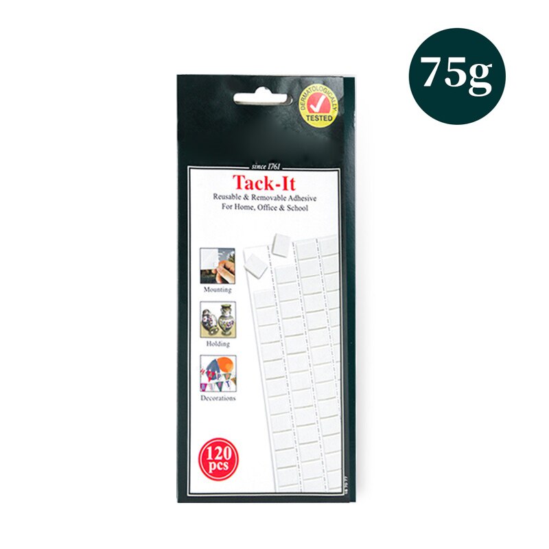 Reusable Removable Adhesive Tacky Putty White Green Tack Poster Multipurpose Wall Safe Sticky Tack FPing: White 75g