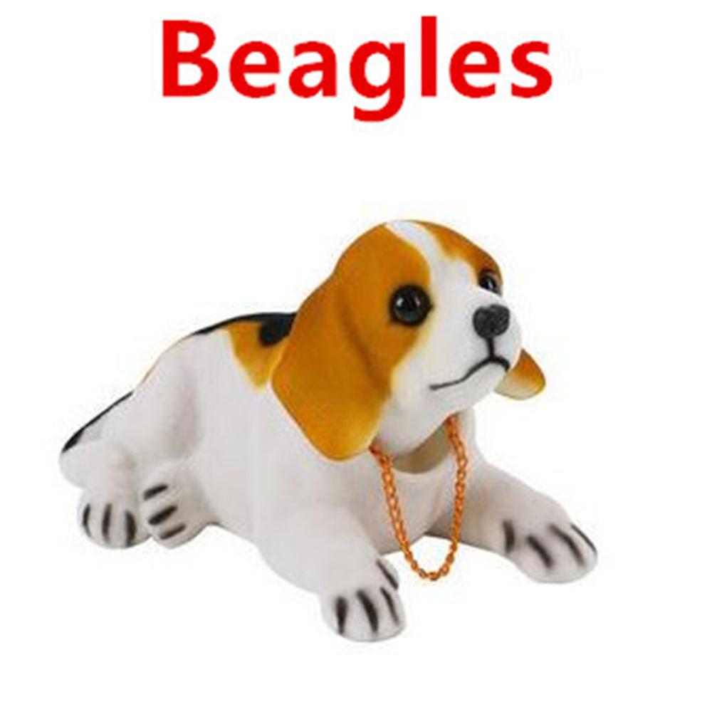 Ozdoby samochodowe kiwającą placki automatyczny panel potrząsając głową placki samochód stylizacji Bobblehead placki kropla zabawki na biegunach głowa psa akcesoria samochodowe: Beagles