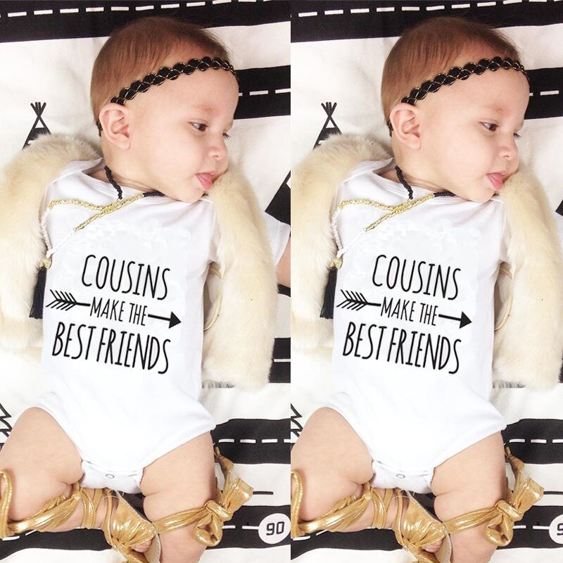 Traje de bebé para verano para recién nacidos, Mono para niños y niñas, ropa de algodón de manga corta con letras, trajes infantiles de 0 a 18M, para niños
