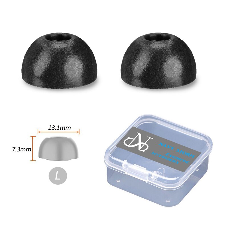 Oreillettes en mousse à mémoire de forme pour Klipsch T5 II, véritables écouteurs sans fil de remplacement, embouts pour T5 L/M/S: Large 1 Pair