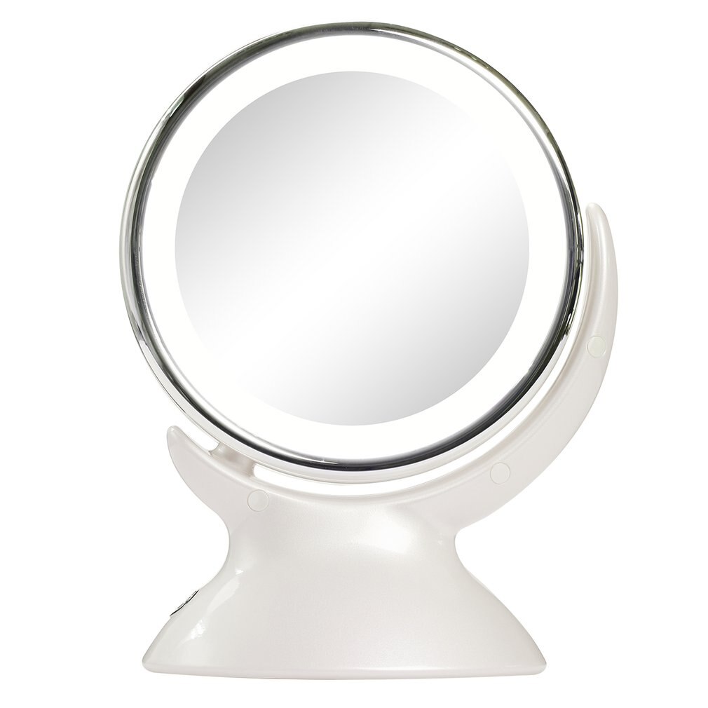LED Cosmetic Mirror LED Lights Makeup Mirror 5X Magnifying Makeup Mirror 360-degree Rotating Mirror For Bathroom Bedroom