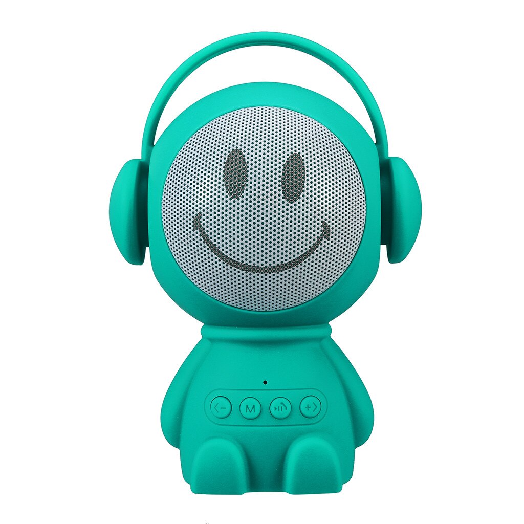 -Draagbare Cartoon Robot Mini Bluetooth Speakers Bluetooth Draadloze Ontvanger Speaker Stereo Music Player Z528: Green