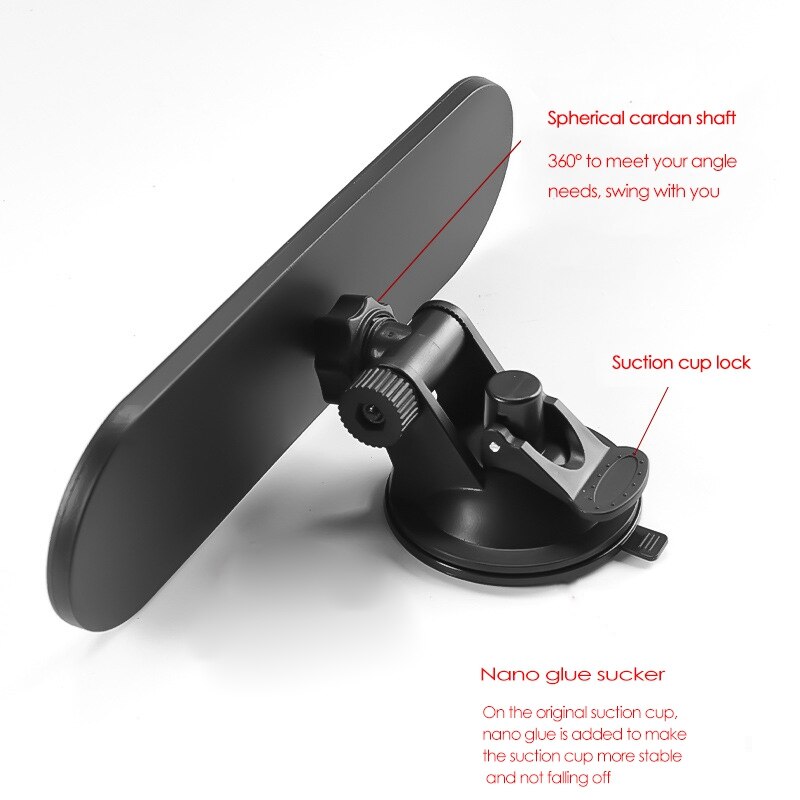 Car Rearview Mirror Powerful Suction Cup Car Interior Mirror Vision Plane Auxiliary Mirror Modified Mirror