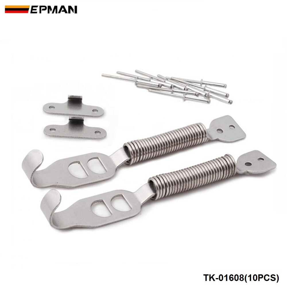 EPMAN Sport 10PCS/LOT Stainless Steel Competition Bonnet Boot Spring Kit For FORD MONDEO 2.2 MK3 TK-01608(10PCS)