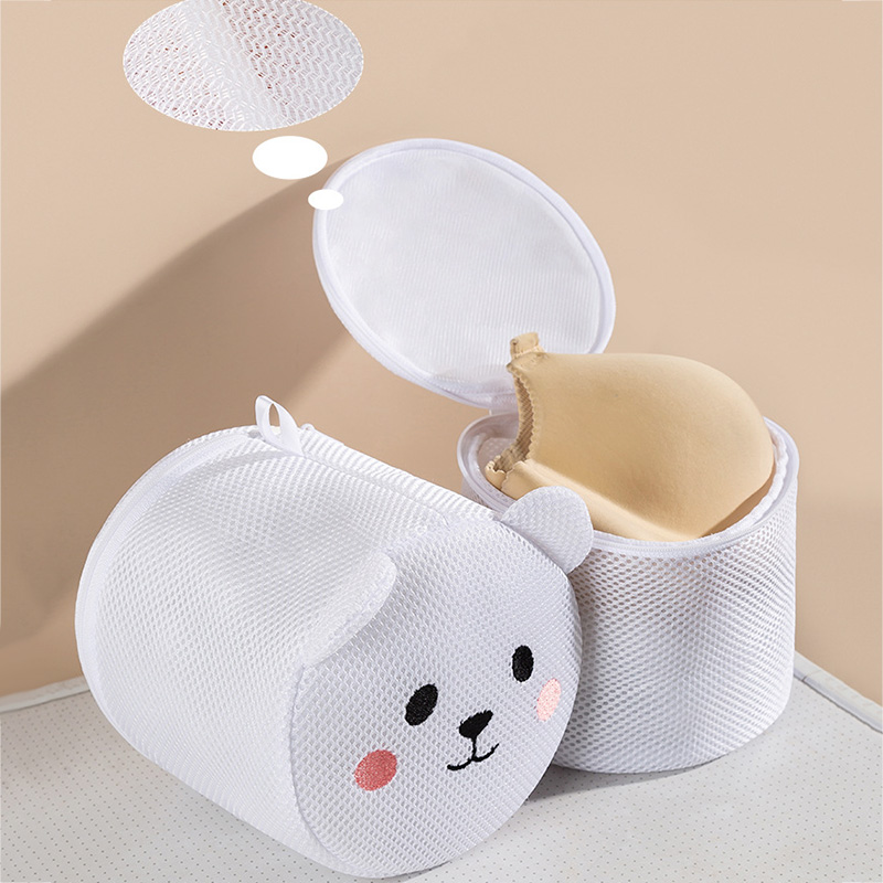 Portable Machine-wash Bra Bags Household Mesh Anti-deformation Laundry Container Bag Thicken Washing Underwear Zipper Organizer