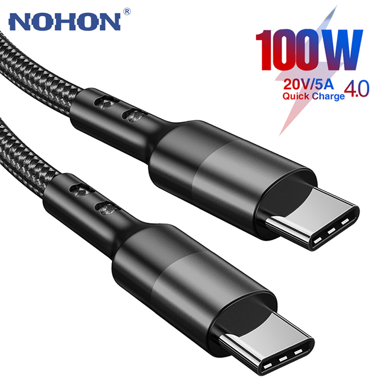 Usb C Naar Usb Type C Kabel Voor Macbook Pro Quick Charge 4.0 3.0 100W Pd Snel Opladen Voor samsung S21 Xiaomi Mi10 Lading Kabel 2M
