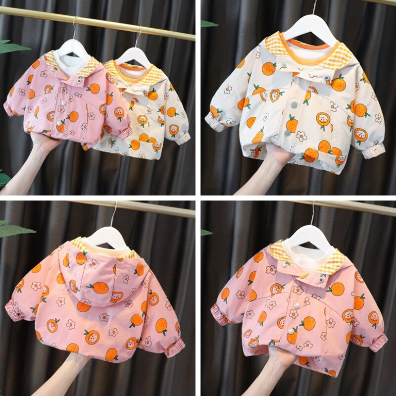 Herfst Baby Boy Kids Kleding Sets Cartoon Oranje Print Bovenkleding Kinderkleding Kinderen Jas Outfits Tops