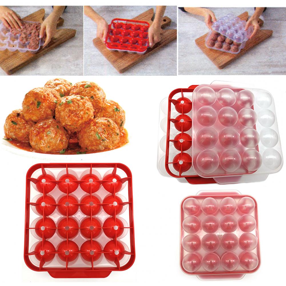 Meat Balls Plate Safe Meatball Making Tray PP Reusable Useful Easy Patty Meatball Making Tray