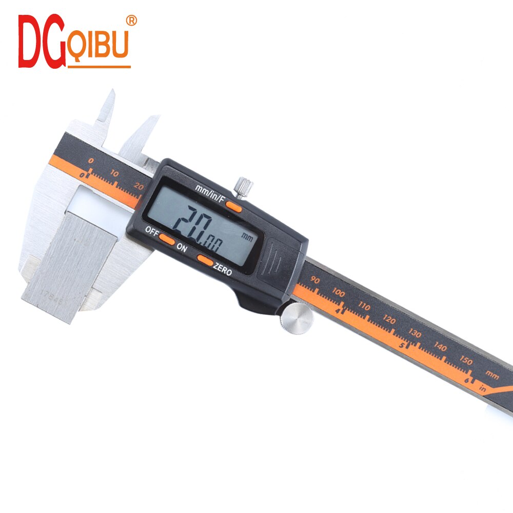 Stainless Steel Digital Display Caliper 150mm Fraction mm/Inch High Precision Stainless Steel LCD Vernier Caliper
