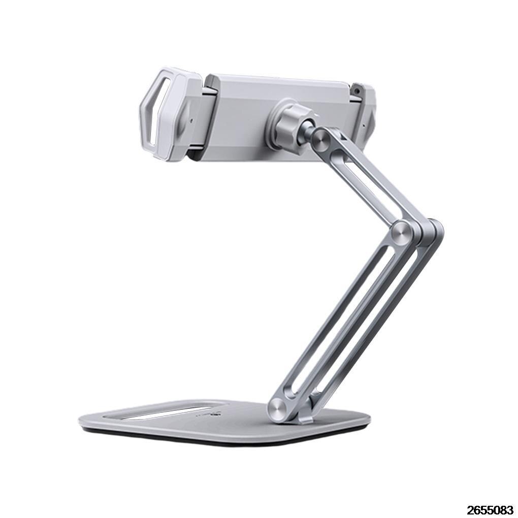Metal desk phone holder stand for iphone, ipad, xiaomi, macbook, samsung, xiaomi, huawei, laptop, notebook support: White