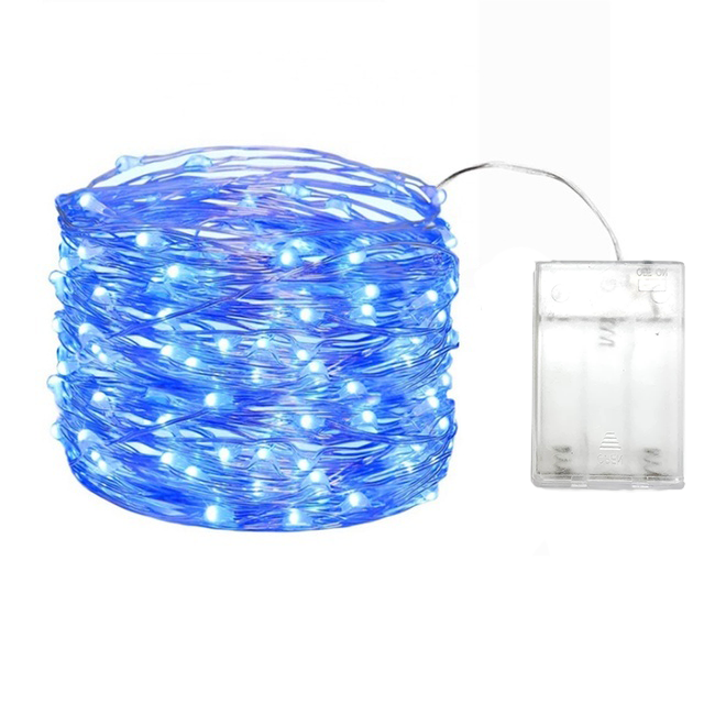 5M LED Fairy Lights Battery Operated Copper Wire Garland String Lights Outdoor Garden Party Wedding Lights Christmas Decor: Red / 350W