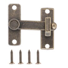 1 Pcs Chinese Alloy Box Buckle Wooden Box Buckle Bronze Guard Latch Bolt With Screws Sliding Door Lock Handle Metal Door Latch