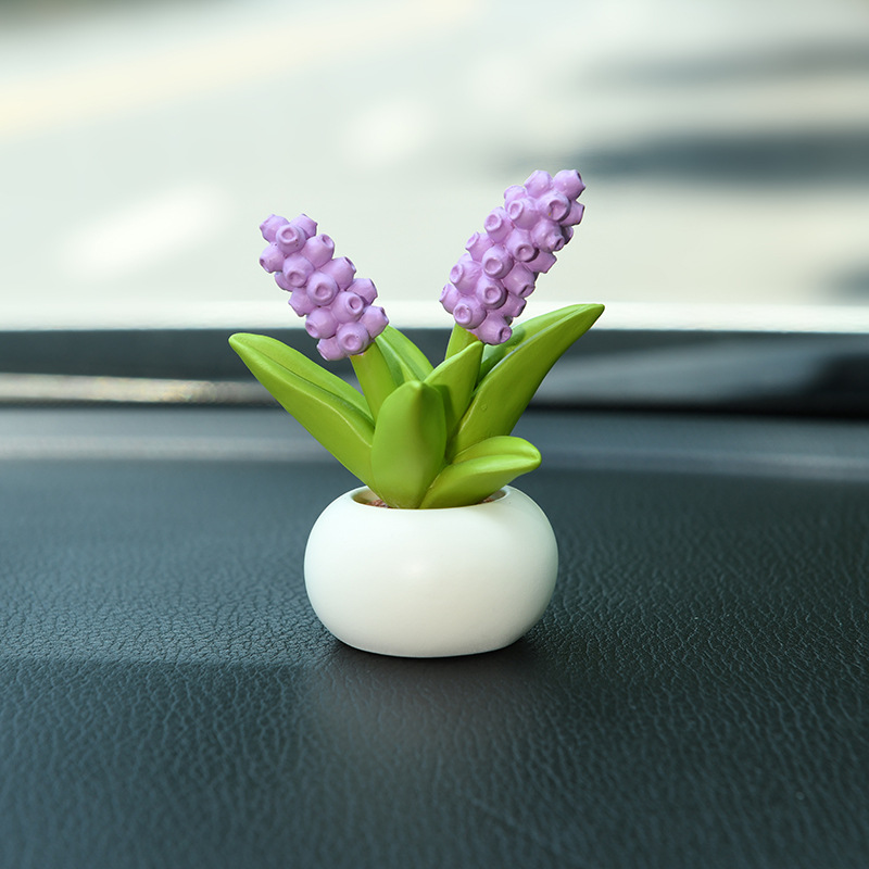 Mini flower pot decorative item, resin decoration, suitable for use on a work desk or as a small decorative item for a cross-bor: Red
