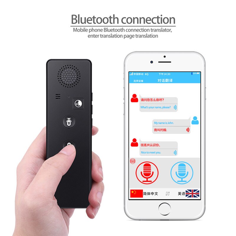 28 Languages Voice Translator Bluetooth 4.2 Intelligent Voice Translator Multi-Languages Interpreter