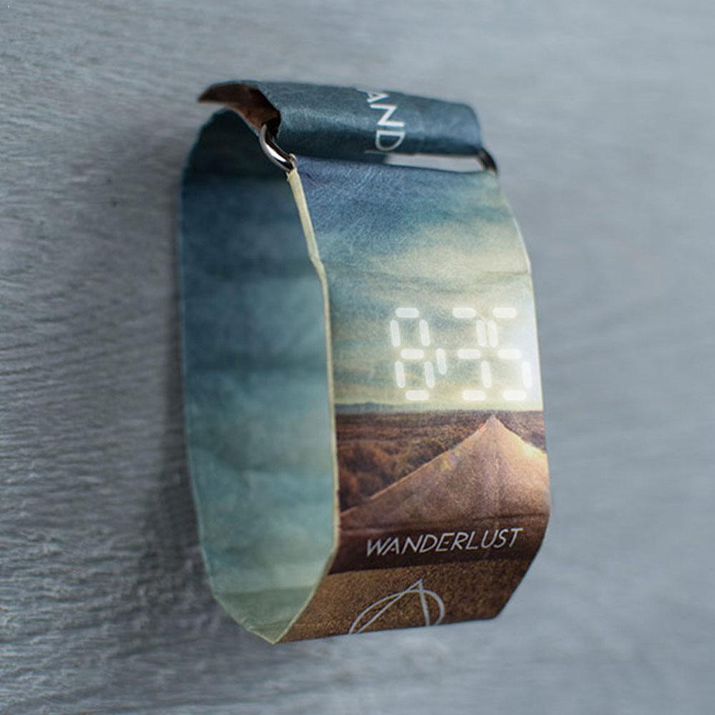 Paper Watch Waterproof Clock Paper Strap Digital 4 Watches Watch Sport Style H0D2
