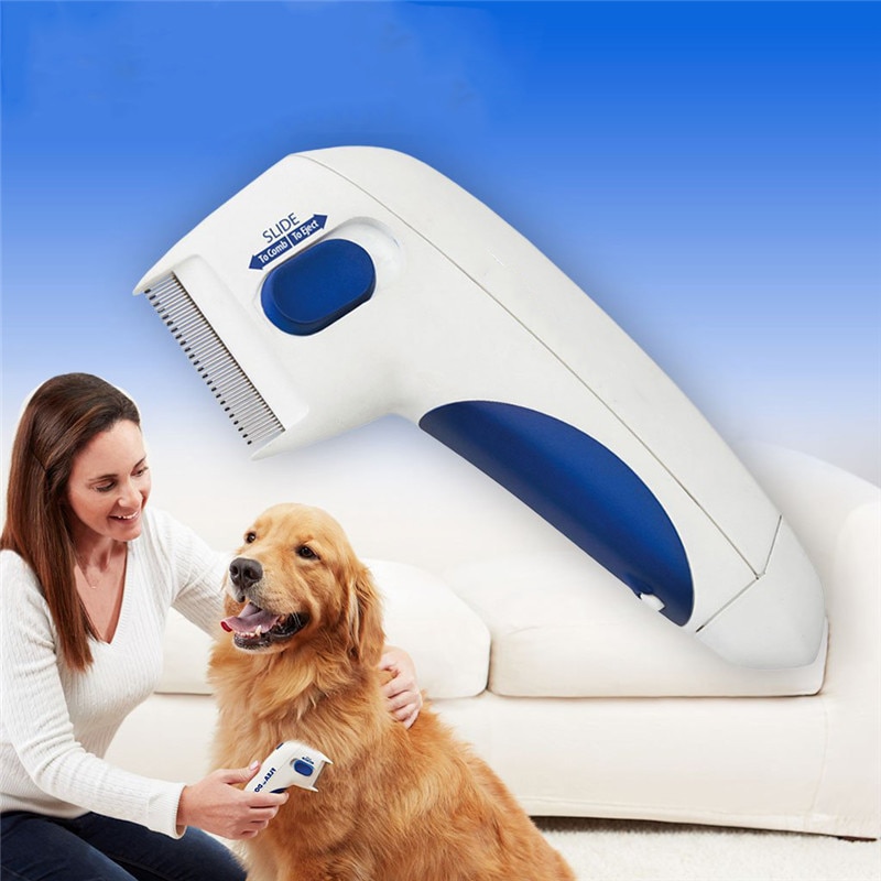 Cepillo eléctrico Terminator para perros y gatos, limpiador de piojos Anti-Eliminación, limpiador eléctrico de Piojos para mascotas, peine electrónico para piojos, cepillo para perros y Mascotas