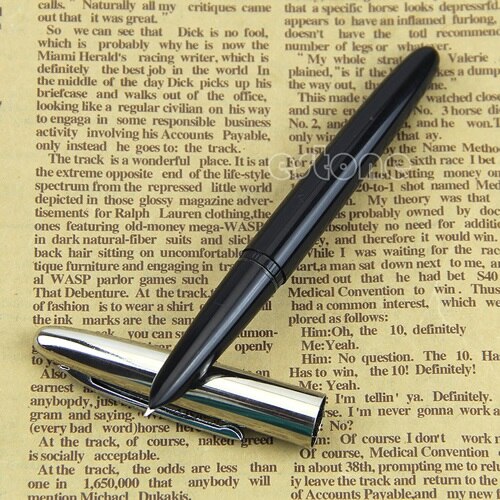 Classic Vintage Style Fountain Pen Hero 366 Black Fully Hooded Fine Nib: 02