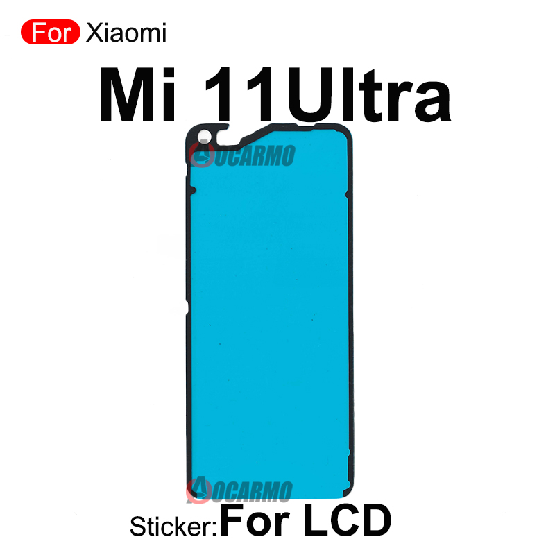 For Xiaomi 11 Lite Ultra 12 Pro Mi 11Pro 12Pro Fullset Sticker Back Cover + Rear Camera And Front LCD Adhesive Glue Replacement: Dark Grey