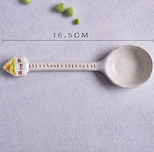 Cartoon Dinner Plate Set Ceramic Kitchen Plate Breakfast Tableware Set Dishes Spoon Desert Rice Nut Salad Noodles Bowl Soup: 005