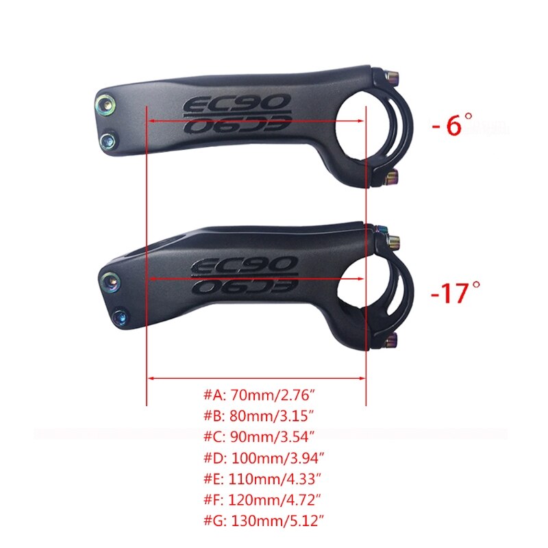 Full Carbon Fiber Fiets Staaf Stam Road Ultralichte Fiets 6/17 ° Stuur Stengels