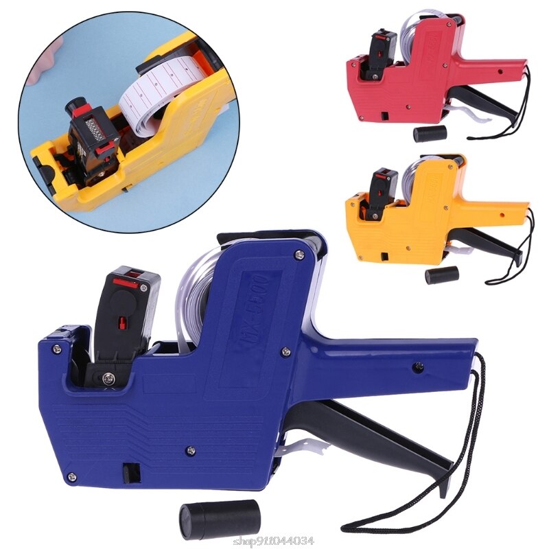 MX-5500 8 Digits Price Tag Labeler Labeller Stickers Label Paper +2 Ink Roll Ja21 21
