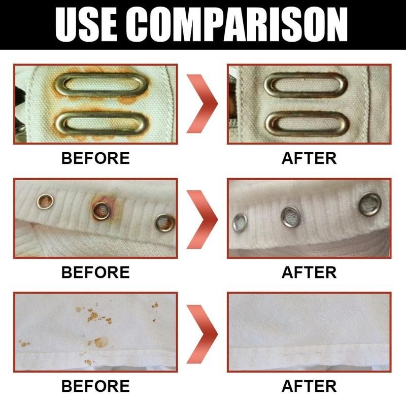 30/100ml Clothes Rust Remover Cleaner Household Clothes Cleaning Agent Multi Functional Fabric Rust Removal Cleaner Home