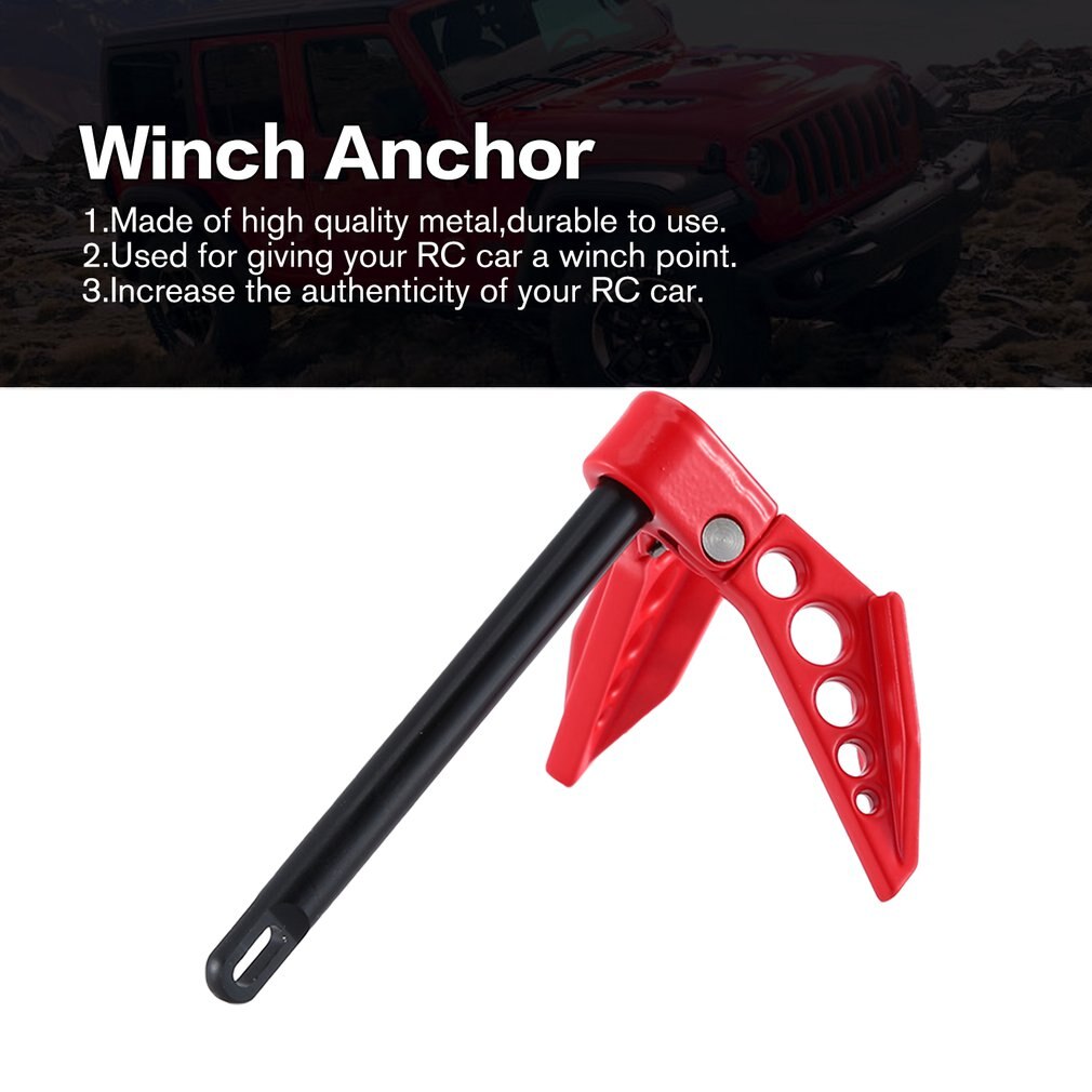 1:10 Foldable Winch Earth Anchor Decor Tool for RC Car TRX-4 Axial SCX10 TAMIYA CC01 RC4WD D90 D110 TF2 Accessories Parts