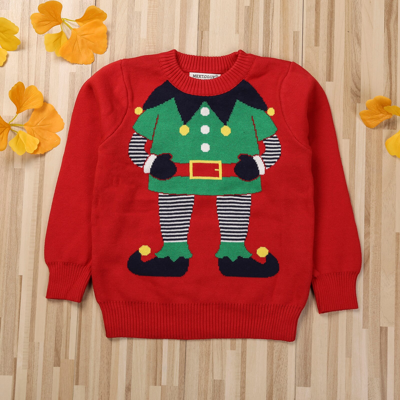 automne et hiver vêtements pour enfants garçons et filles noël dessin animé chandails tricotés, automne à manches courtes vêtements